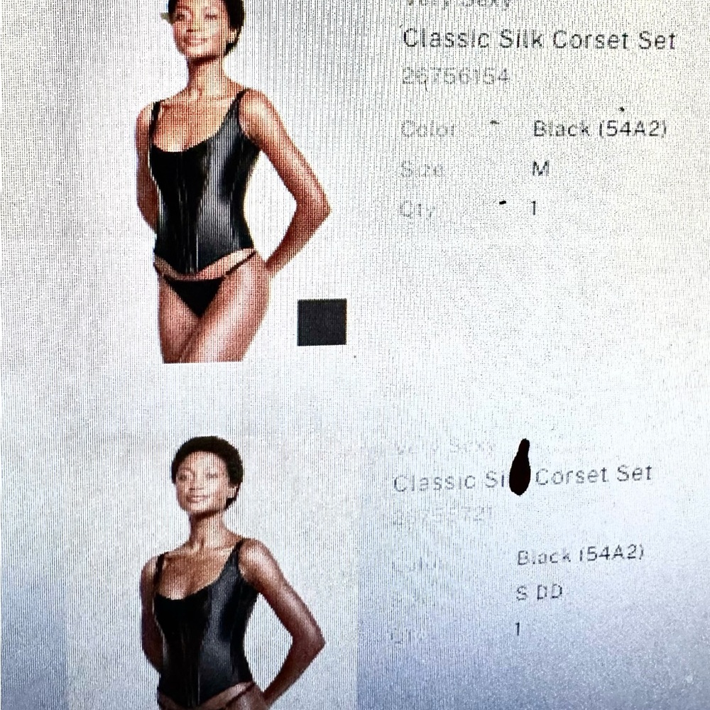 Victoria’s Secret Black Silk Corset small DD NWT $98 retail and luxe